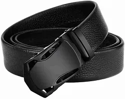 Men Formal, Casual, Party, Evening Black Artificial Leather, Texas Leatherite Belt-thumb3
