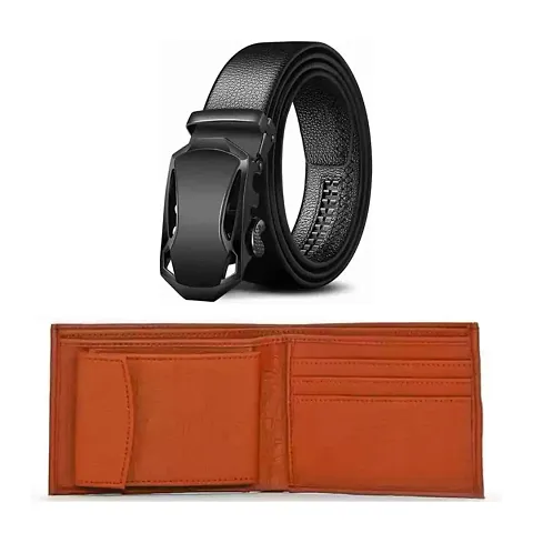 Men's Real Leather Ratchet Dress Casual Belt, Cut to Exact Fit, Elegant Gift Box