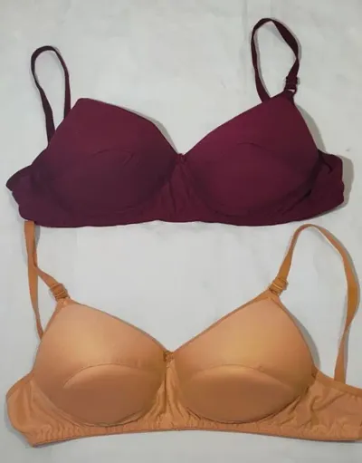 pacl of 2 womens padded bra ( color may very )