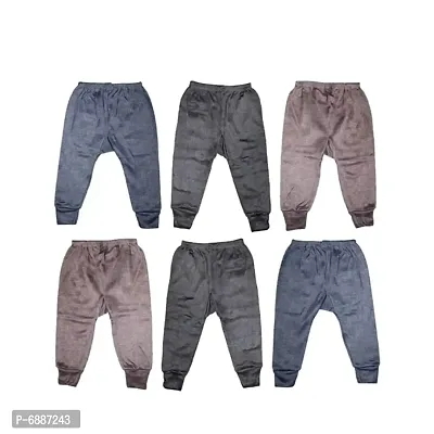 Kids Thermal Track Pant For Baby Boys  Baby Girls Pack Of 6-thumb0