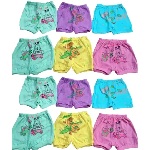 Bloomers Baby Girls Baby Boys Soft Brief Panty Innerwear Drawer Comfortable Regular Fit Bloomers for Kids Combos Pack Of 12