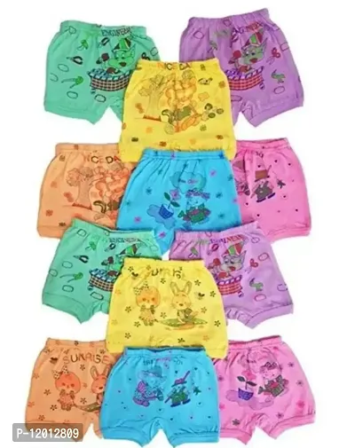 Chote Bache Pack of 12 kids bloomer shorty combo pack pure cotton-thumb0