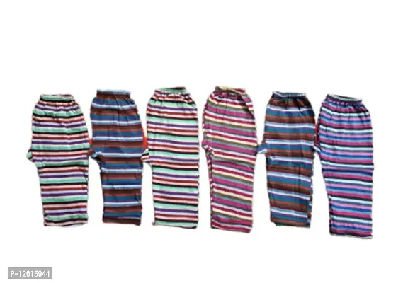 Pack Of 6 Kids Cotton Strip Pajama Baby Kids Cotton Pajama Boys  Girls Track Pant - Combo-thumb0