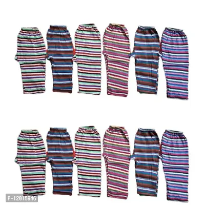 Pack Of 12 Kids Cotton Strip Pajama Baby Kids Cotton Pajama Boys Girls Track Pant-thumb0