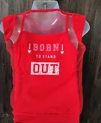 PUNK QUEEN RED COL FASHIONABLE MESH KIDS TOPS-thumb1