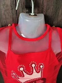 PUNK QUEEN RED COL FASHIONABLE MESH KIDS TOPS-thumb2