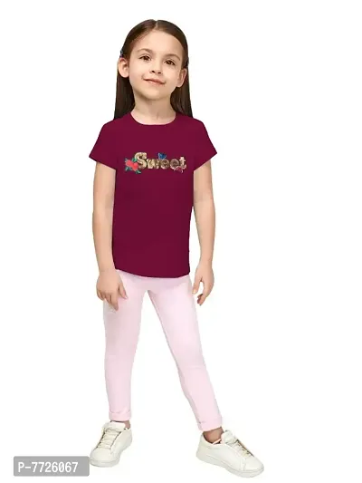 PUNK QUEEN WINE COL GIRLS T-SHIRT WITH SEQUINS APPLIQUE