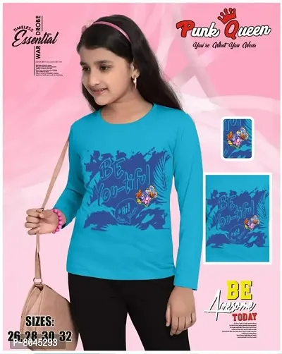 Stylish Fancy Cotton Attractive With Printed T-Shirt For Girls
