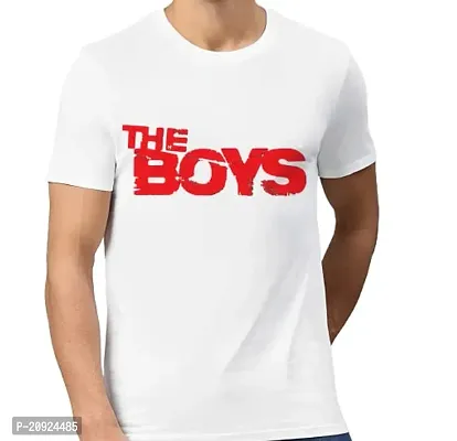 Stylish White Polycotton Printed T-Shirt For Men-thumb0