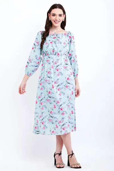 Printed Flared Maxi Dress For Women