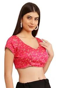 Stylish Pink Padded Brocade Blouse for Women-thumb1