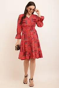 Trendy Stylish Poly Crepe Dress for Women-thumb1