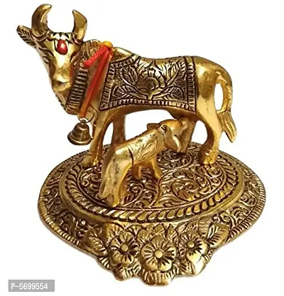 Metal Golden 5 Diya Laxmi Ganesh Saraswati Showpiece