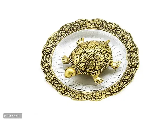EtsiBitsi Metal and Glass Tortoise Plate Vastu Showpiece-thumb0