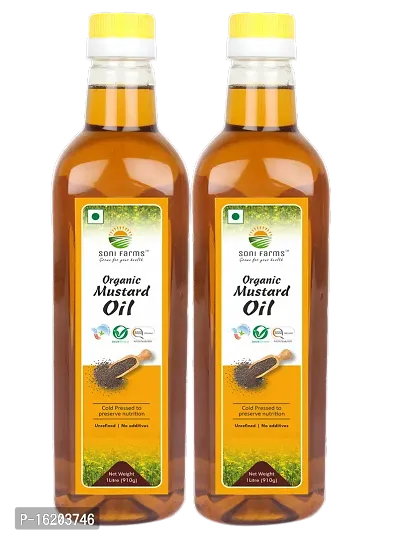 SoNi Farms - Organic Mustard Oil (Cold Pressed) - 2 Ltr