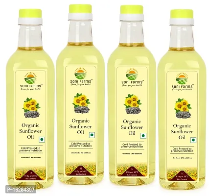 SoNi Farms - Organic Sunflower Oil (Cold Pressed) - 4 Ltr-thumb0