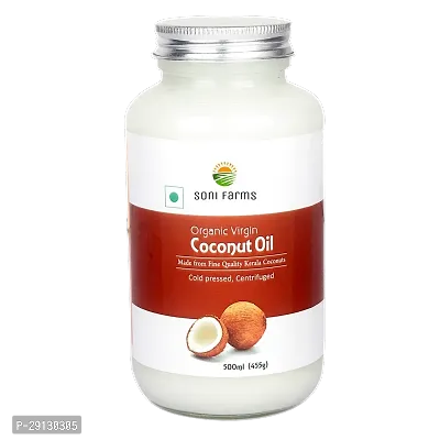 SoNi Farms Organic Coconut Oil (Virgin Cold Pressed, UnRefined) - 500 ML-thumb0