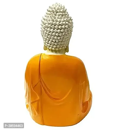 Meditation Gautam Buddha Showpiece (Orange, 5.5-Inch) Pack of 1-thumb2