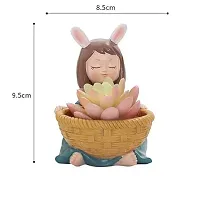 Cute Beautiful Combo Pack of 4 Basket Girls Succulent Planter Pots Without Planter-thumb4