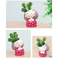 Cute Pack of 1 Face Girl, Succulent Planter Pot-thumb3