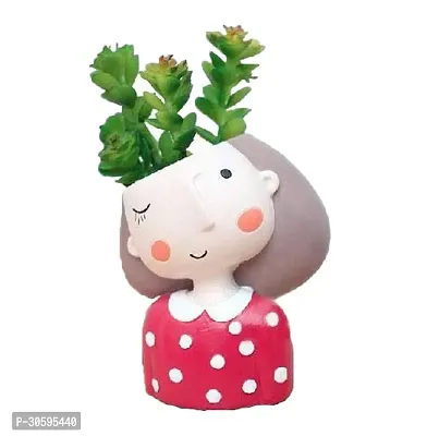 Cute Pack of 1 Face Girl, Succulent Planter Pot-thumb2