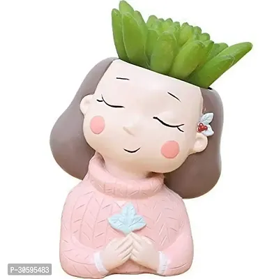 Cute Pack of 1 Face Girl Planter Pot without Plants