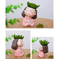 Cute Pack of 1 Face Girl Planter Pot without Plants-thumb3