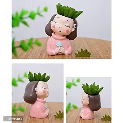 Cute Pack of 1 Face Girl Planter Pot without Plants-thumb4