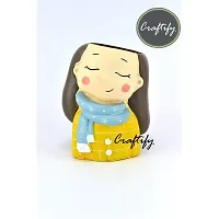 Cute Pack of 1 Face Girl Planter Pot without Plants-thumb4