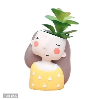 Cute Pack of 1 Face Girl Planter Pot without Plants