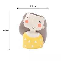 Cute Pack of 1 Face Girl Planter Pot without Plants-thumb3