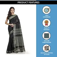 Stylish Black Art Silk Saree without Blouse piece For Women-thumb1