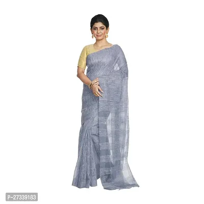 Designer Grey Cotton Silk Saree Without Blouse Piece For Women-thumb0