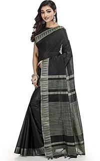 Stylish Black Art Silk Saree without Blouse piece For Women-thumb2