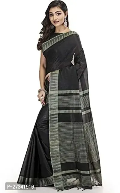 Stylish Black Art Silk Saree without Blouse piece For Women-thumb3