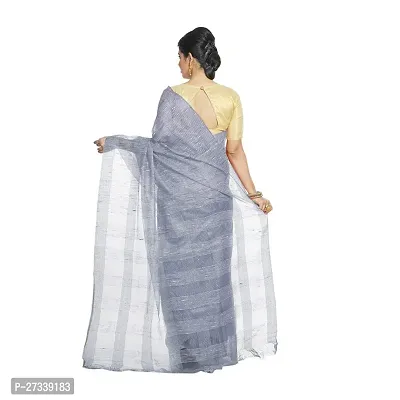 Designer Grey Cotton Silk Saree Without Blouse Piece For Women-thumb3