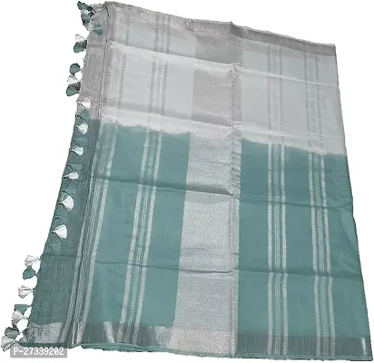 Designer Blue Cotton Saree Without Blouse Piece For Women-thumb3