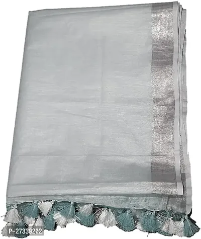 Designer Blue Cotton Saree Without Blouse Piece For Women-thumb4