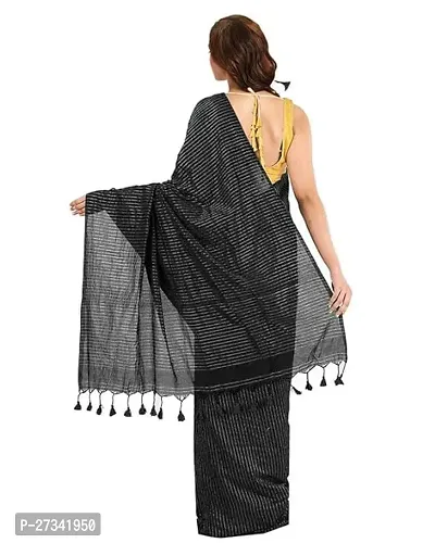 Stylish Black Art Silk Saree without Blouse piece For Women-thumb4