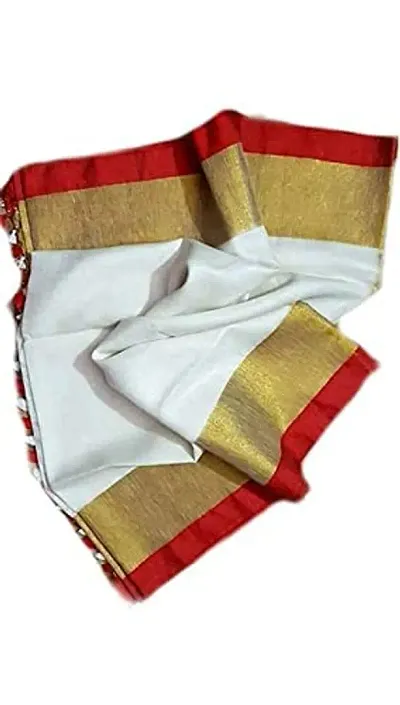 Stylish Linen Saree without Blouse piece For Women