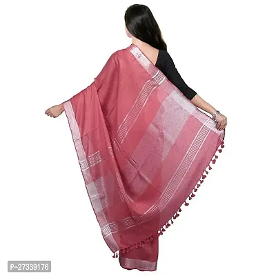 Designer Peach Cotton Saree Without Blouse Piece For Women-thumb3