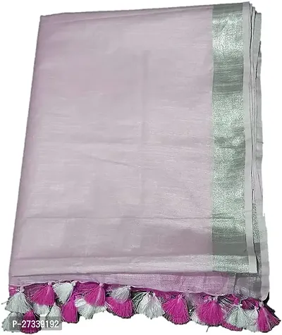 Designer Pink Cotton Saree Without Blouse Piece For Women-thumb4