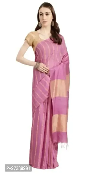 Designer Peach Art Silk Saree Without Blouse Piece For Women