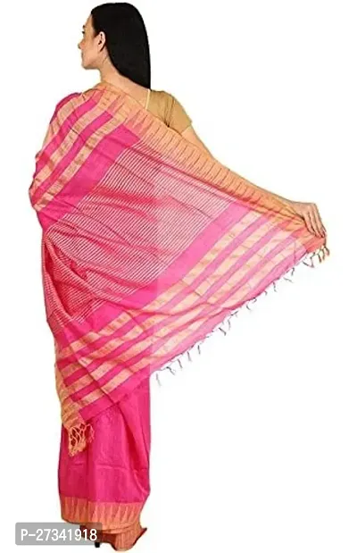 Stylish Orange Art Silk Cotton Saree without Blouse piece For Women-thumb3