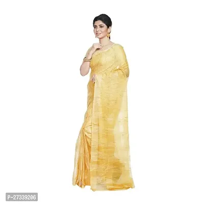 Designer Yellow Art Silk Saree Without Blouse Piece For Women
