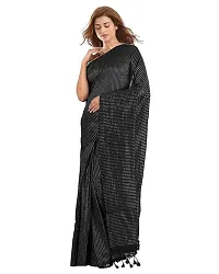 Stylish Black Art Silk Saree without Blouse piece For Women-thumb1