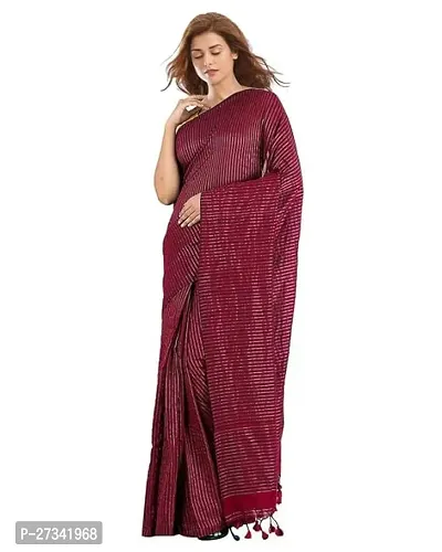 Stylish Brown Art Silk Saree without Blouse piece For Women-thumb2