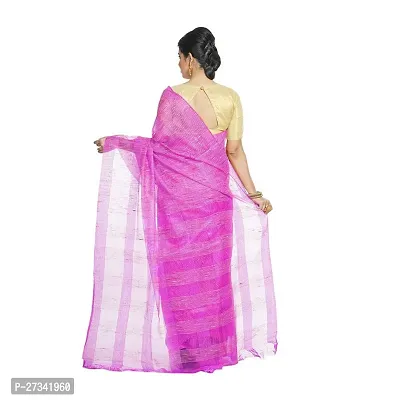 Stylish Pink Art Silk Cotton Saree without Blouse piece For Women-thumb2