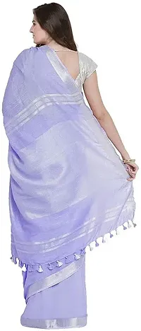 Designer Lavender Cotton Saree Without Blouse Piece For Women-thumb2