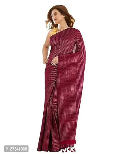 Stylish Brown Art Silk Saree without Blouse piece For Women-thumb0